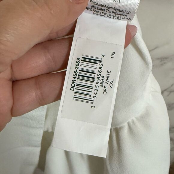 NEW Dress The Population Mira Dress in Off White Size XXL - Picture 10 of 12